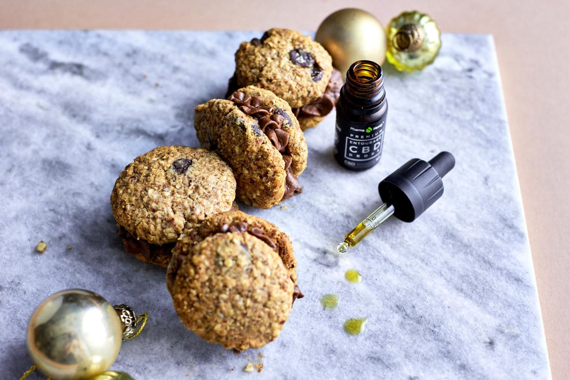 Smoked Peanut & CBD Cookie Sandwiches