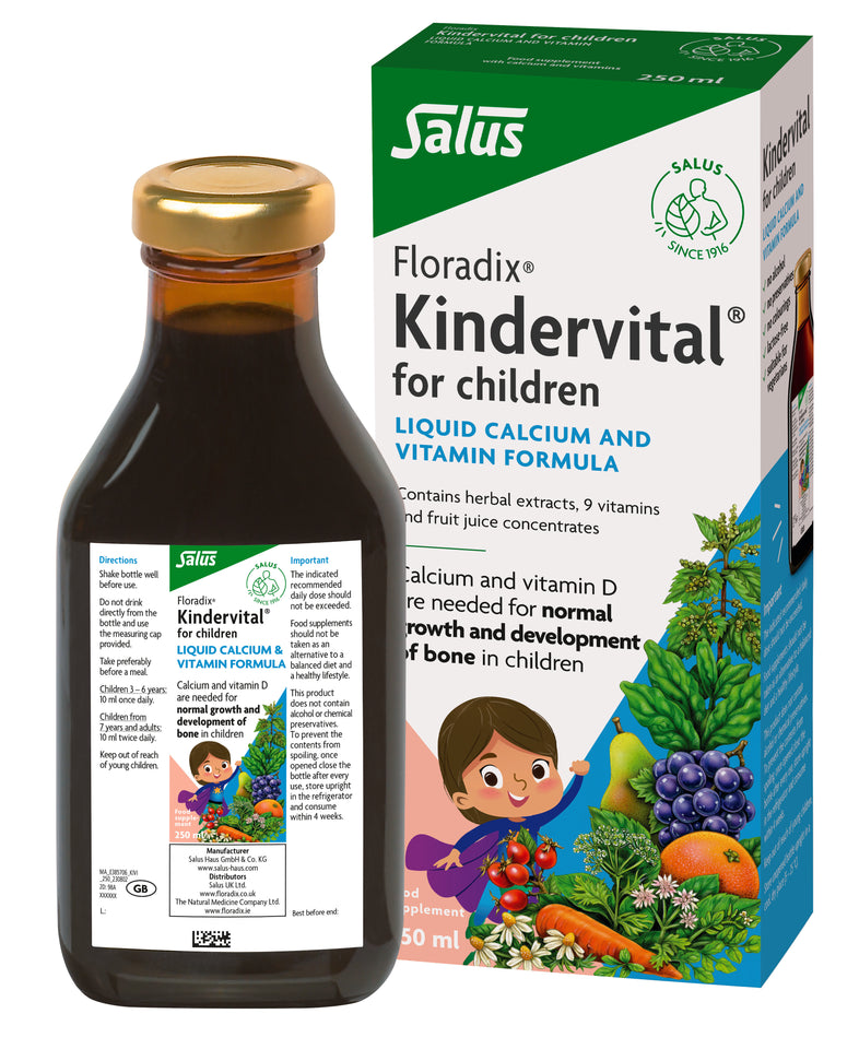 Floradix Kindervital Kid's Liquid Calcium and Vitamin Formula 3yrs+