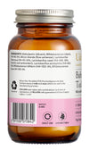 Bottle of baby food microbiotics with label showing ingredients and branding