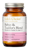 Udo's Choice Babies & Toddler's Blend powder bottle on a white background