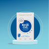 Cleanmarine Krill Oil supplement packaging on a blue background