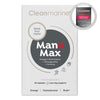 Packaging of Cleanmarine Manomax, a multivitamin supplement for men with Omega 3 and various other nutrients, in a box containing 60 capsules.