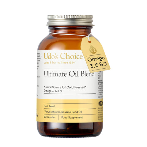 Udo's Choice Ultimate Oil Blend Capsules – Omega 3-6-9, No Refrigeration