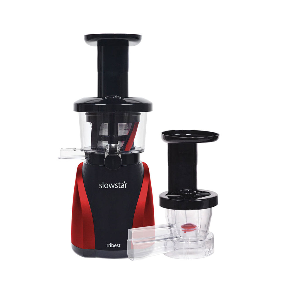 Slowstar Vertical Slow Juicer & Mincer - Red & Black